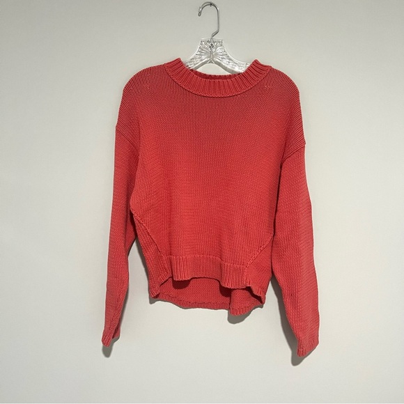 Treasure & Bond Coral Nantucket Red Cableknit Knit Fall Pullover Sweater Size S - Picture 7 of 14